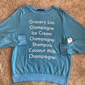 NWT Wildfox “Grocery List” Beach Jumper, Size M
